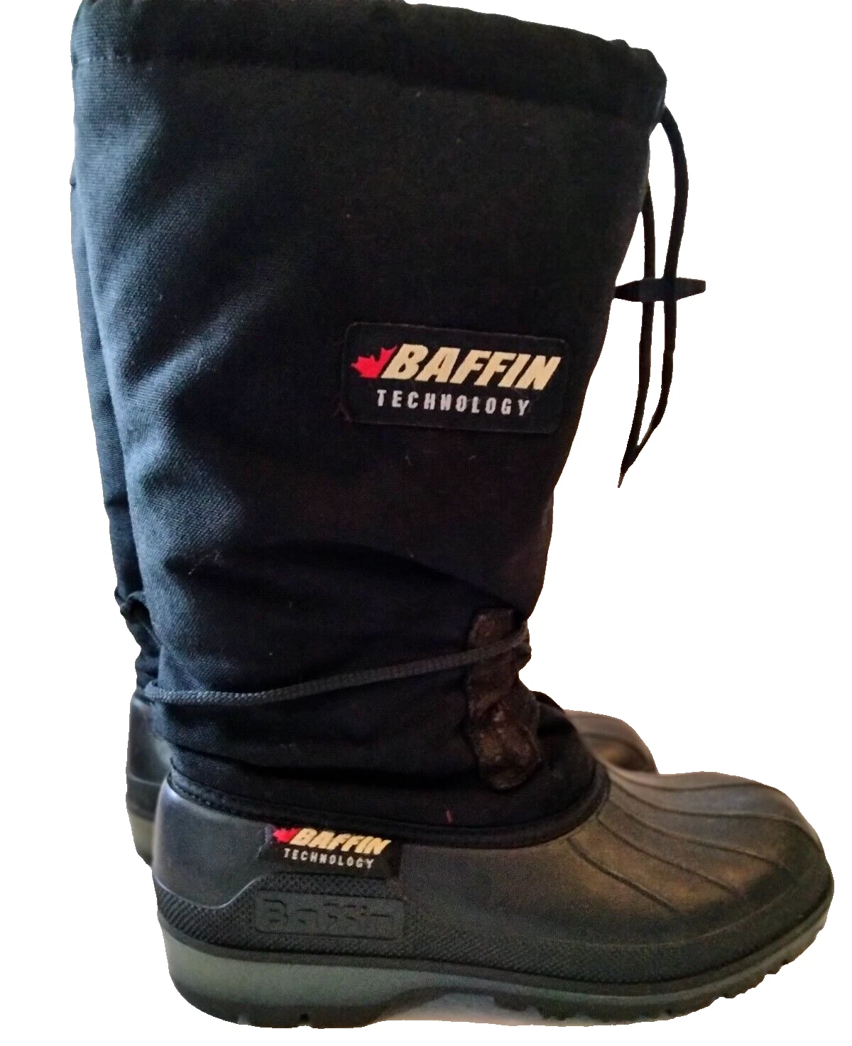Baffin Technology Winter Boots Sz 7 Men / Sz 9 Women Black Nylon/Rubber Canada
