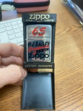 Unfired Sealed 65 Years H.J.BAILEY Co.  Zippo Lighter & Case