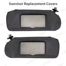 Sun Visor Vinyl Cover Protector Black for 1993-2002 Camaro Firebird Black Stitch