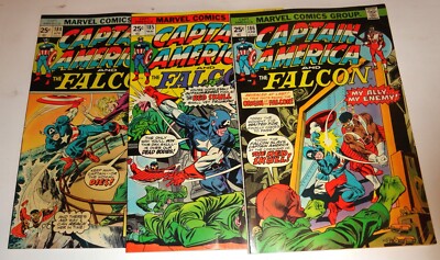 CAPTAIN AMERICA #184,185,186 VF/VF- RED SKULL 1974 | eBay