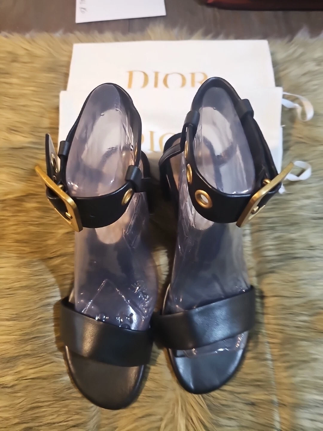 Sandales à cheville Dior D Dior escarpins noirs EU 38 US7,5