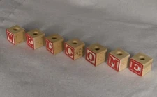 1 Set Welcome Wood Blocks Seven Piece Set 1 3/16" #12302039