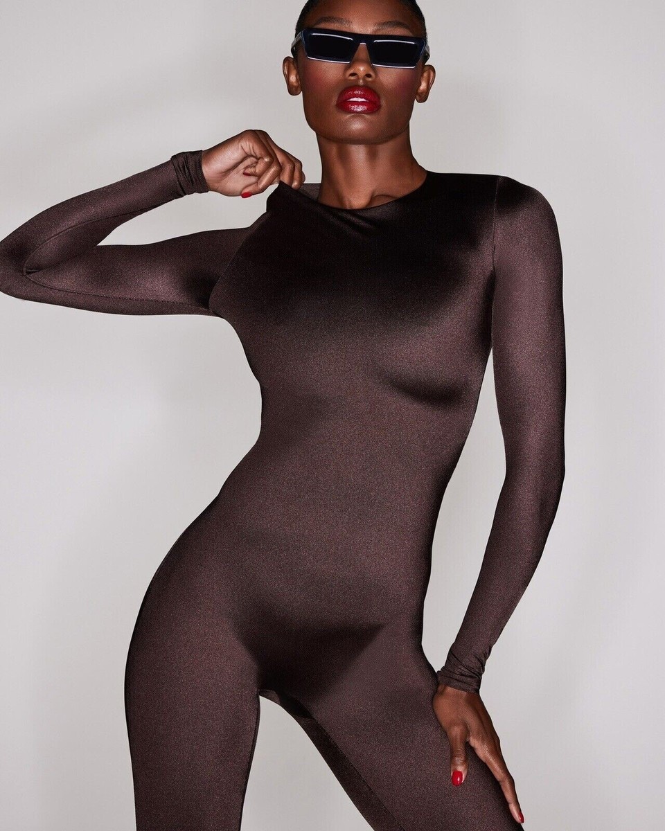 SKIMS All-In-One Scoop Neck Long Sleeve Cat Suit Jumpsuit