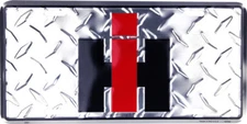 IH International Trucking Harvester Logo License Plate Tag Car Truck Diamond