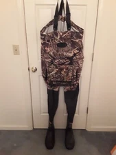 Men’s size 14m Lacrosse Duck Hunting Camo Chest Waders Mud Boots Shoes