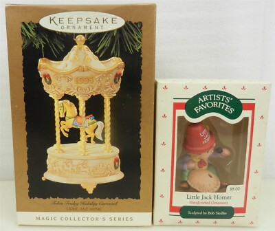 Hallmark Ornament Tobin Fraley Holiday Carousel & Little Jack Horner T298F