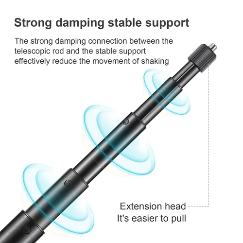 Extendable Invisible Selfie Stick Kit with Rotatable Handle Tripod Q1I1 - Picture 7 of 8