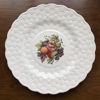 Alden by Spode Luncheon Plate #2 Ring - Fruit & Flowers Copeland England