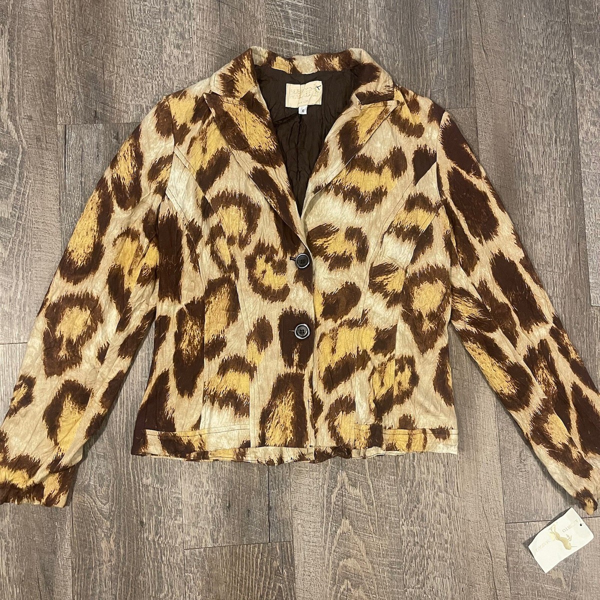 Alberto Makali Blazer Women’s Size NWT Animal Print Jacket