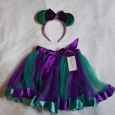 Tutu/Ballet Skirt - 2 pcs - skirt  headband - Green Mouse Ears 2-5 Y 