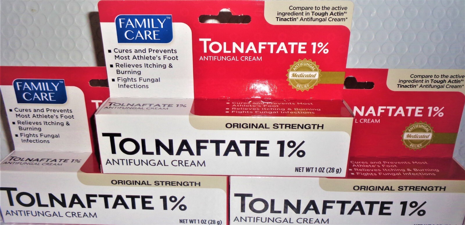 Crema antimicótica Family Care Tolnaftate 1 % lote de 1 a 6 (1 oz / 28 g) cada una #