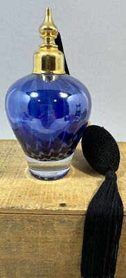 Vintage Royal Limited Crystal Confetti Art Glass Perfume Bottle Atomizer~7inches