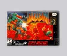 DOOM / SNES - 2"x3" FRIDGE MAGNET (retro super nintendo
