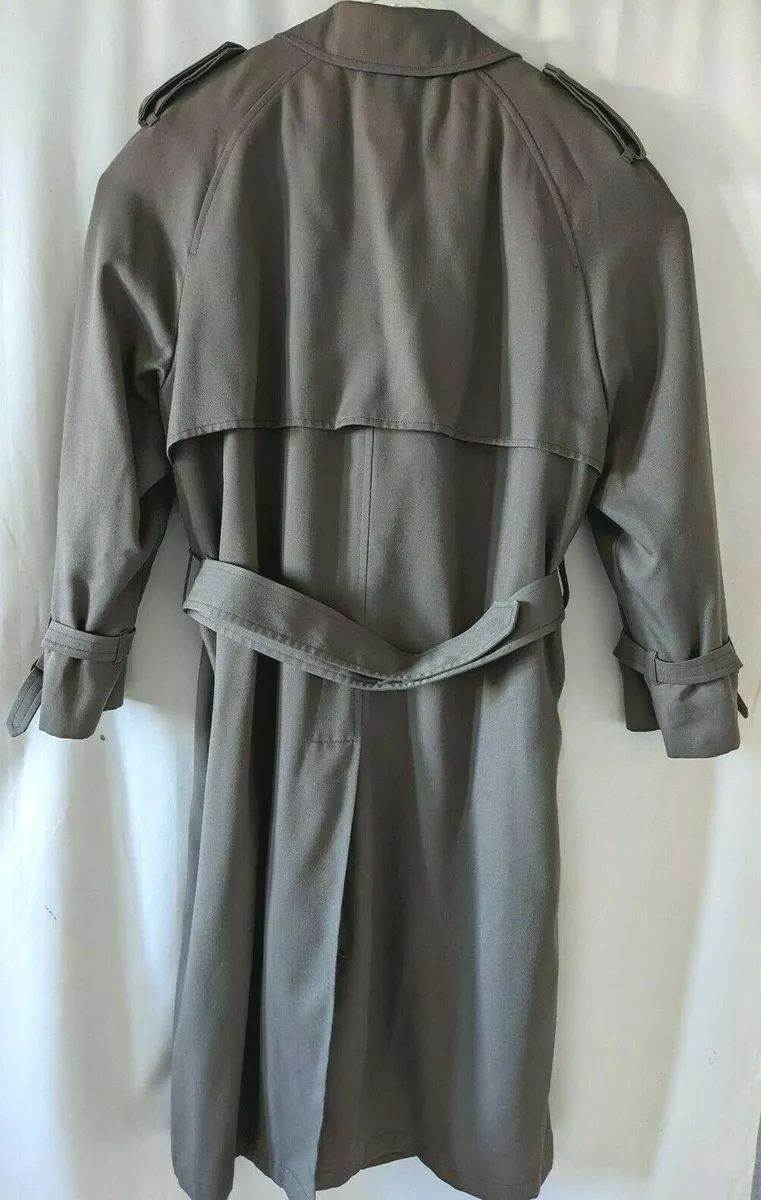 Vintage London Fog Men's Trench Coat Union Label Tweed Lining Size
