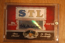 2007 Topps Sterling Stan Musial 10/10 3Piece auto jersey
