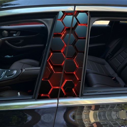2PCS Skull Car Center Pillar Sticker B-Pillar Protective Film Decor Pillar Decal - Picture 42 of 43