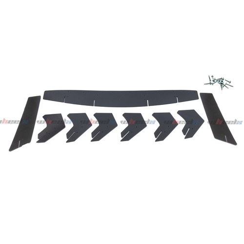 V2 Style Gloss Black Rear Diffuser & Rear Side Splitter For Ford Mustang 15-2021 - Picture 8 of 12