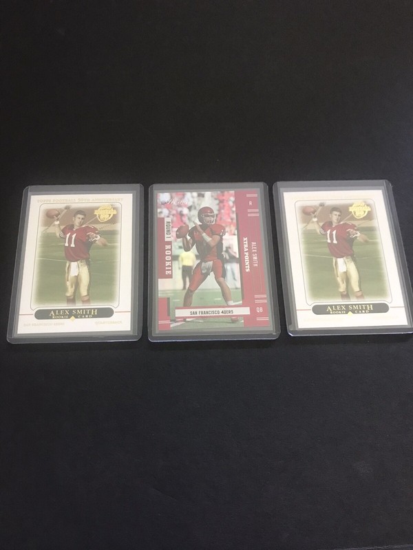 Alex Smith Rookie lot Topps -Playoff L/E 27/150 Washington-San Francisco 49'ers