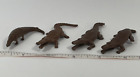 Vintage Larami Corp Plastic Anteater Alligator Animal Figures Lot - Hong Kong