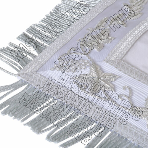 Handcrafted Masonic DeMolay Apron 100% Lambskin with Master Mason Emblem on Flap - Picture 4 of 6