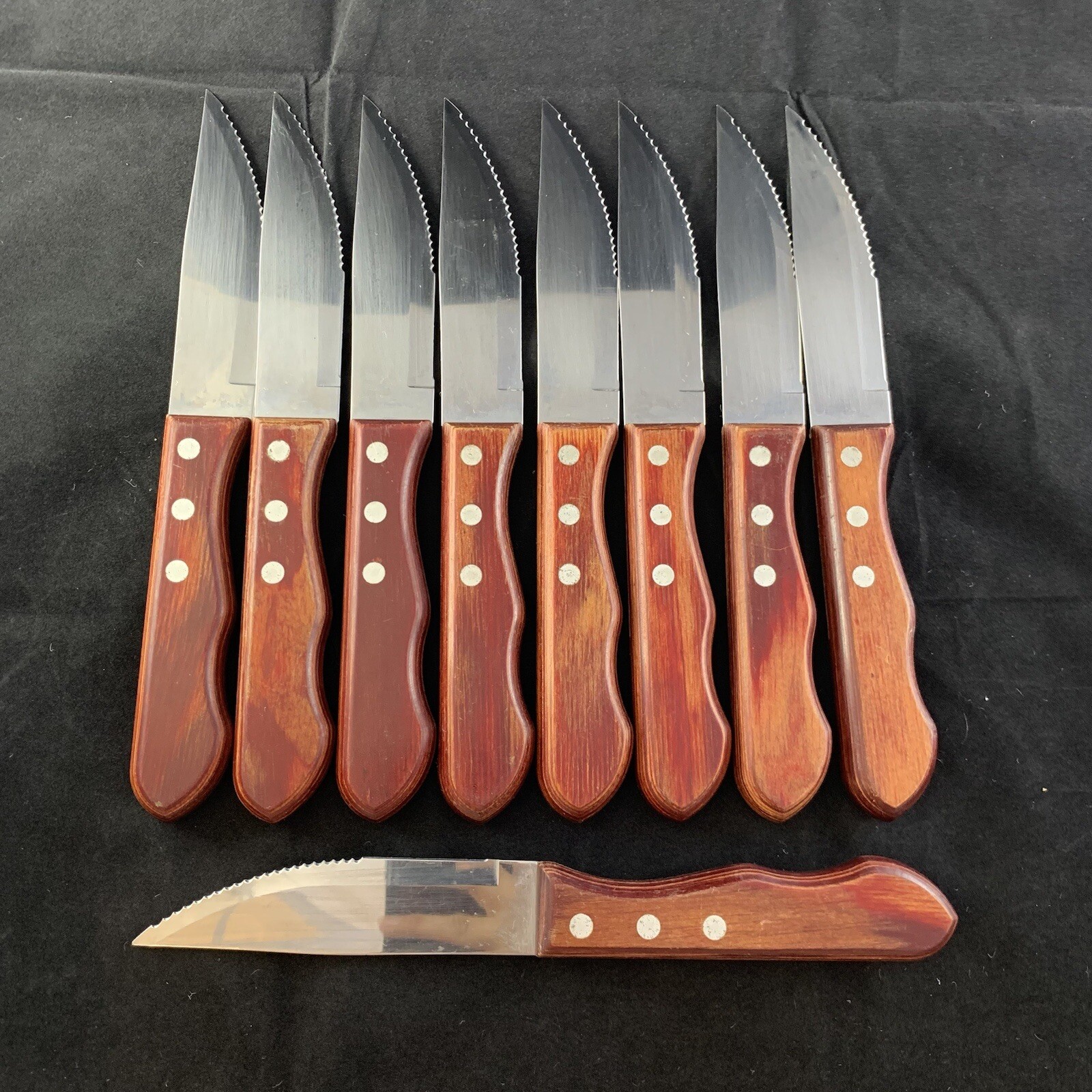 TRAMONTINA Porterhouse Steak Knives Set of 9 High Carbon Stainless