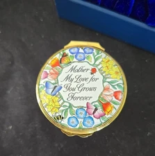 Halcyon Days Enamels Mother My Love For You Grows Forever Exclusive Trinket Box