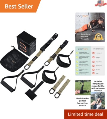 Ergonomic Suspension Training Straps for Home Fitness - Strength and Stability
