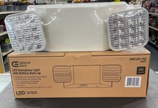Commercial Electric Led Emergency Light W Battery Backup White 1003 821 752
