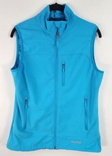 Marmot Tempo Vest Women's M Full Zip Hiking Soft Lightweight Active Atomic Blue