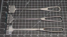 3x Sklar Pilling Volkman Retractors 6-Prong Sharp, 8-3/4", like jarit 200-273