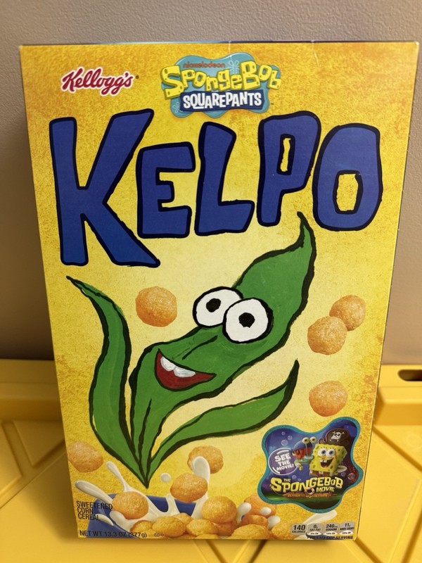 Kellogg’s SpongeBob Kelpo Cereal Search For SquarePants Rare Limited Release