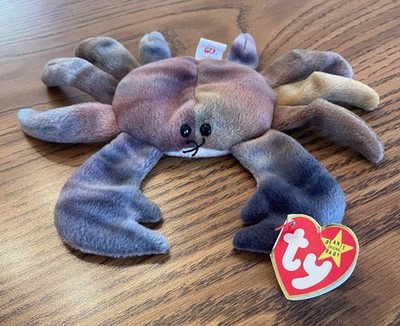 Ty Beanie Babies Claude the Crab 1996 Vintage Ty Dye with Multiple Tag  Errors