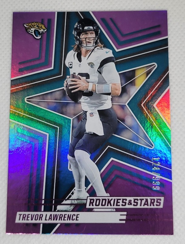 Panini 2025 Rookies & Stars Trevor Lawrence Purple 124/999 #84 Jaguars Football