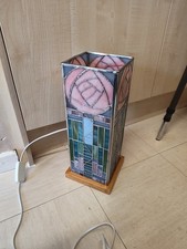 Pink Stained Glass Indoor Lamp UK Plug