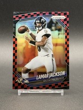 2025 Panini Prizm Lamar Jackson Red Checkerboard SSP
