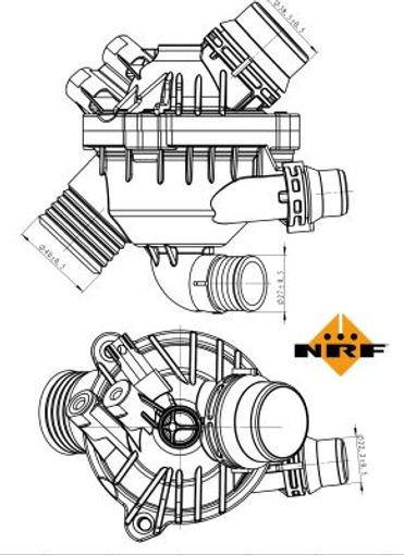 Nrf Thermostat, Kühlmittel [Hersteller-Nr. 725004] für BMW - Bild 4