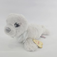 White Sea Lion Seal Pup Plush Stuffed Animal Toy Aurora World Embroidered Eyes
