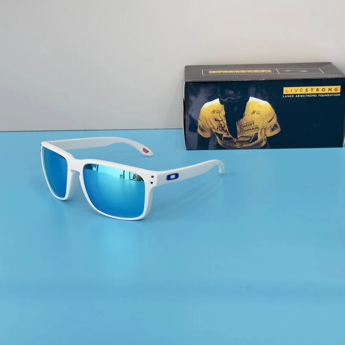 Oakley White Blue Sunglasses for Men for sale | eBay