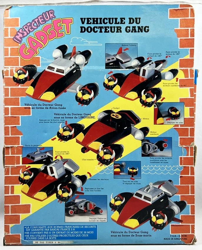 Inspecteur Gadget - Popy Bandai - la MADmobile, Véhicule du Docteur Gang (avec b - Photo 2/4