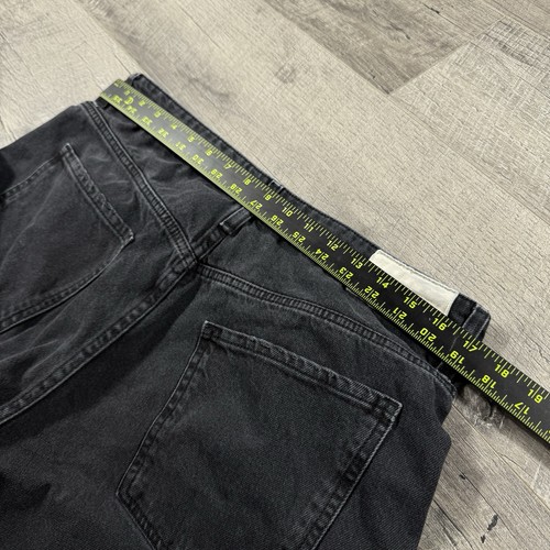 Mikuta The Black Loose Button Fly Black Jeans 100% Cotton Wide Leg $250 MSRP - Picture 10 of 13