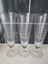 7.5" Tiffin Franciscan Etched Glass Iced Tea Sail Boat Bird Stemware 3 In Set