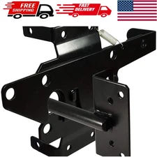Heavy-Duty Self-Locking Gate Latch - Automatic Gravity Lock for Wood/PVC Gates