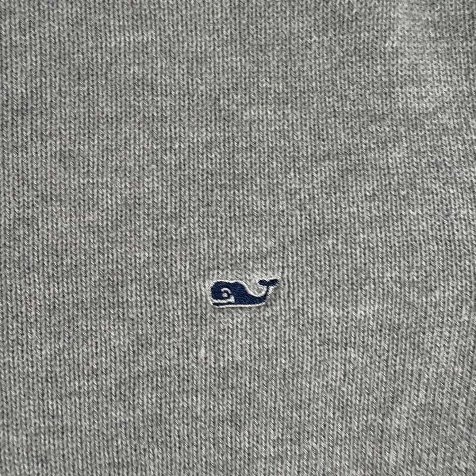 Vineyard Vines Sweater Mens Small Gray Crewneck Whale Logo Pullover 1E0218 - Image 3 of 4