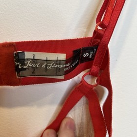 For Love & Lemons Heart Mesh Bra Bralette Skivvies 'Be Mine' Red S