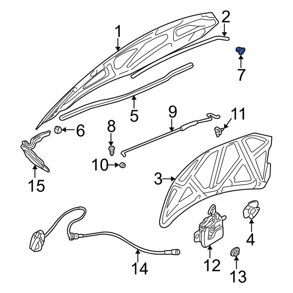For Dodge Stratus 1995-2006 Dodge 5253192 Front Hood Stop Buffer Foto 4 de 4