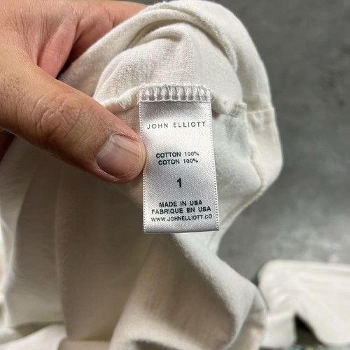Camiseta John Elliot Para Hombre Grande Blanca Manga Larga Defecto Usada - Imagen 6 de 17