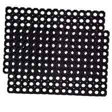  Interlocking Rubber Drainage Floor Mat - Anti-Fatigue -4 x 16 inches - Mats 2