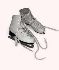 Oxelo Oxylane White Ice künstlerische Eiskunstlauf Schlittschuhe Mädchen Damen UK 3