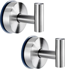 JOMOLA Suction Cup Hooks for Shower Wall Stainless Steel Vacuum Silver 