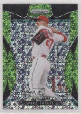 2019 Panini Prizm Tier II Lime Green Donut Circle 21/199 Mike Trout #192 0tg5